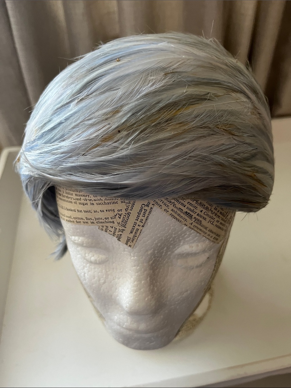 Vintage Fascinator Hat Gray Tone Feathers Pillbox 50's
